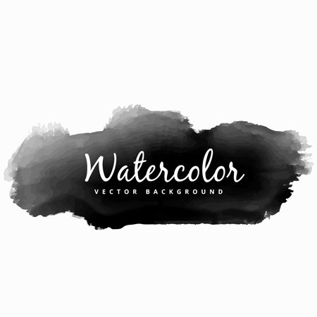 black watercolor ink splashのイラスト素材