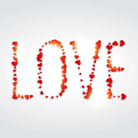 love written with heartsのイラスト素材