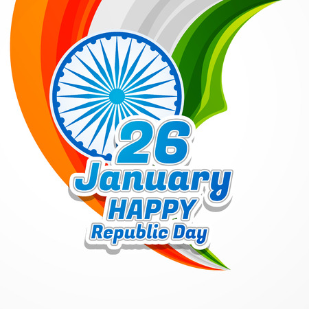 happy republic dayのイラスト素材