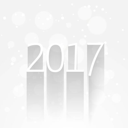 white new year 2017 background with long shadowのイラスト素材