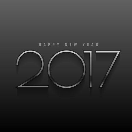 black background with metallic 2017 text in minimal style