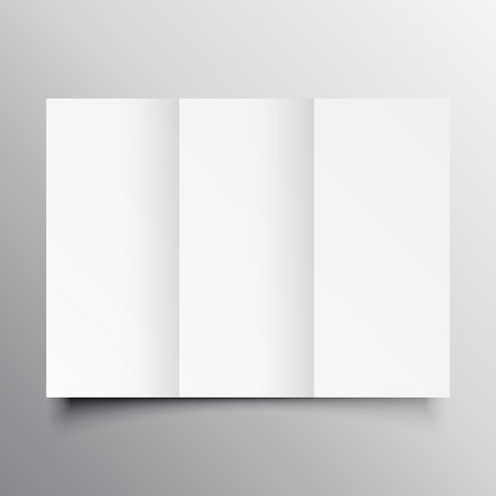 trifold brochure mockup templateのイラスト素材