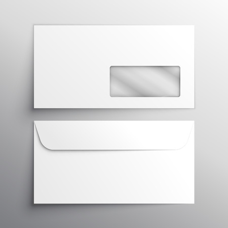 realistic envelope mockup templateのイラスト素材