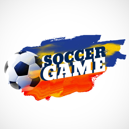 football on colorful paint backgroundのイラスト素材