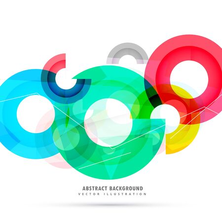 abstract bright colorful circles backgroundのイラスト素材