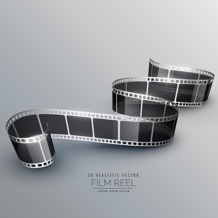 stylish 3d filmstrip backgroundのイラスト素材