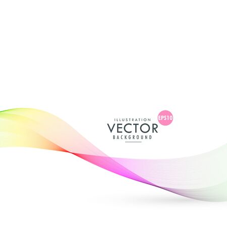 soft colorful wave on white backgroundのイラスト素材