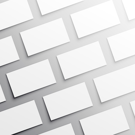 many empty business card templateのイラスト素材