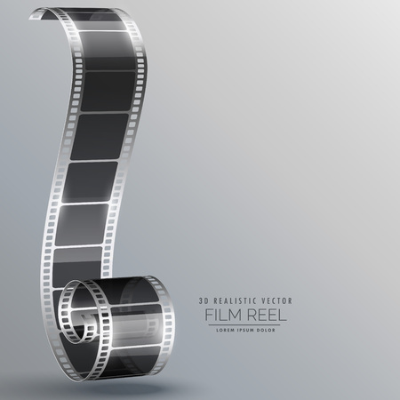 vector film strip in 3d styleのイラスト素材