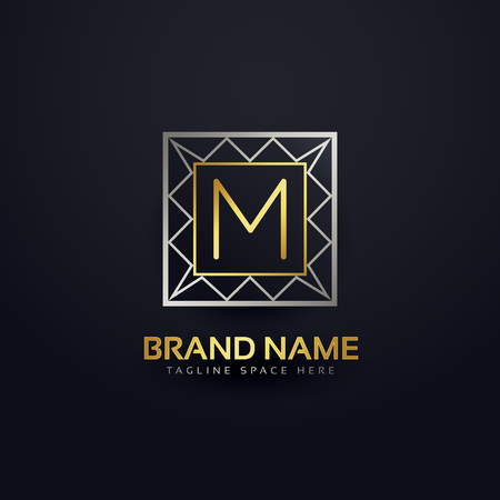 premium letter M logo in geometric shape styleのイラスト素材