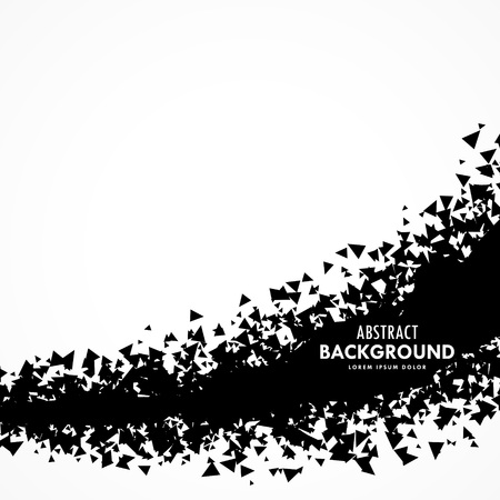 abstract messy particles background in triangle shapesのイラスト素材