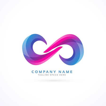 vibrant creative infinity logoのイラスト素材