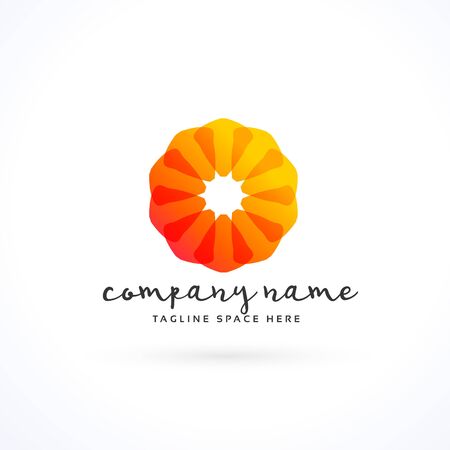 creative orange company logo conceptのイラスト素材