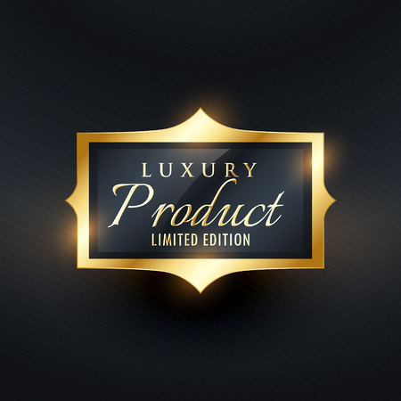 luxury limited edition product label and badge in golden colorのイラスト素材