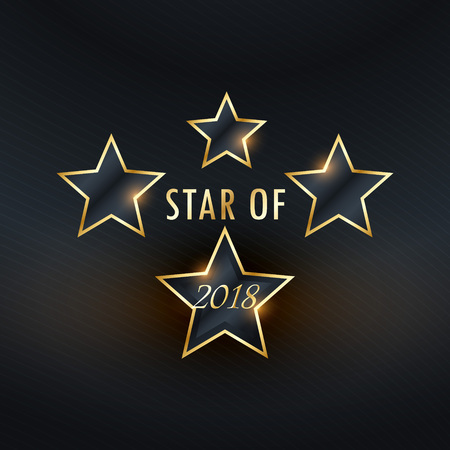 star of 2018 golden backgroundのイラスト素材