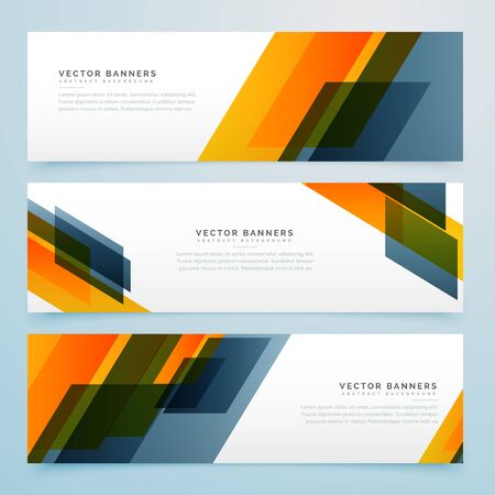 Geometric business banners set designのイラスト素材