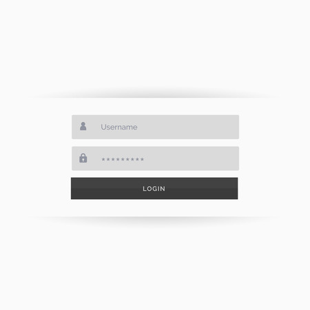clean minimal login form template user interface designのイラスト素材