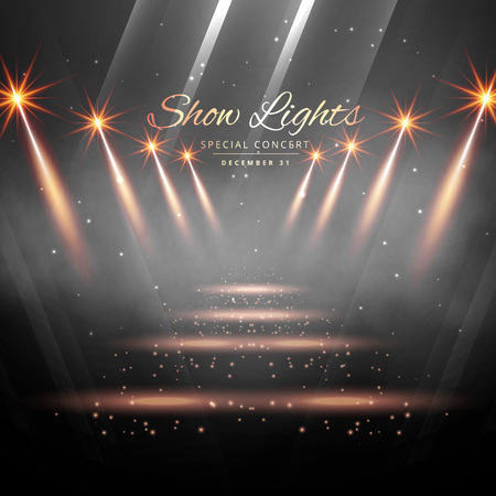 stage enterance with spot lightsのイラスト素材