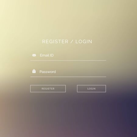 clean login form template design on blurred backgroundのイラスト素材