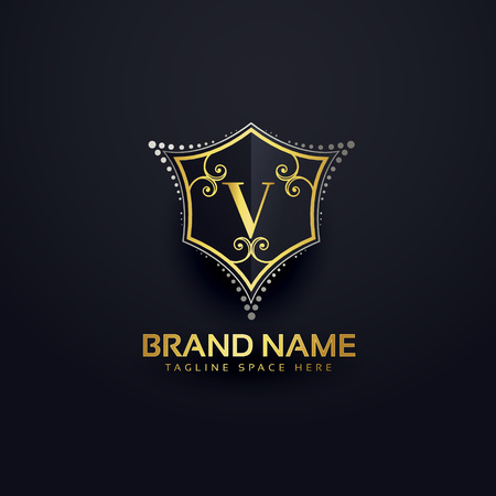 Letter V logo design templateのイラスト素材