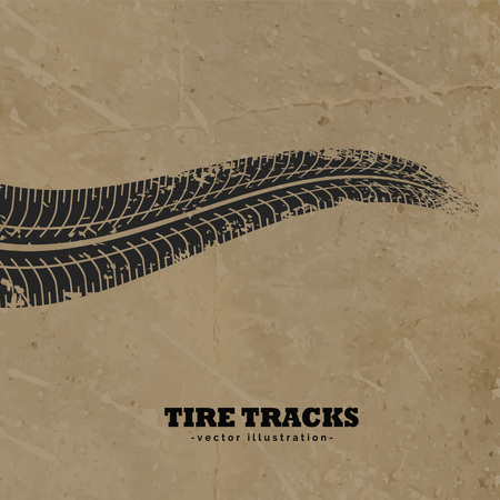 tire tracks on mud background vectorのイラスト素材