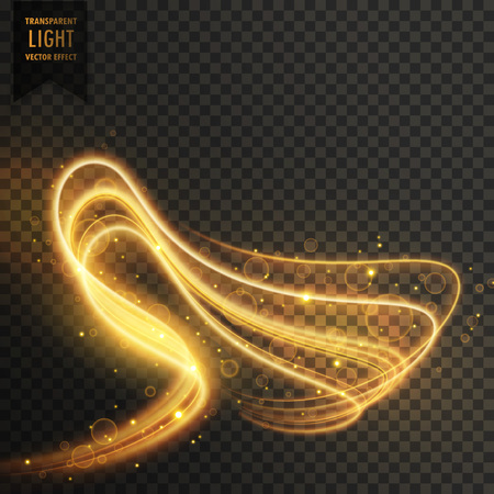 Abstract transparent golden light effect backgroundのイラスト素材