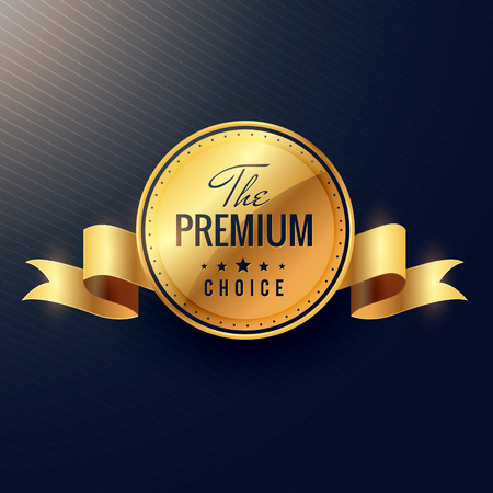Premium choice vector golden label designのイラスト素材