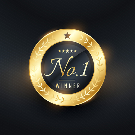 No. 1 winner golden label design for your brandのイラスト素材