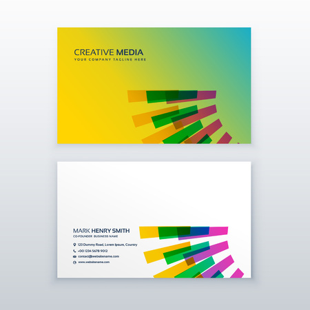 creative colorful brand business card design templateのイラスト素材
