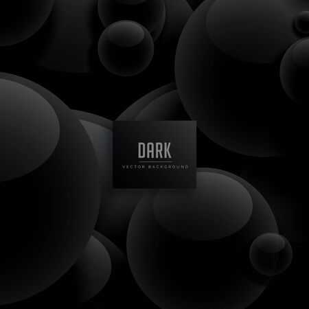 abstract circles dark black backgroundのイラスト素材