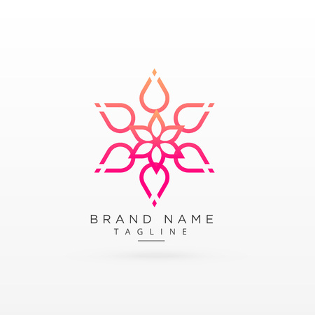 beautiful flower logo concept designのイラスト素材