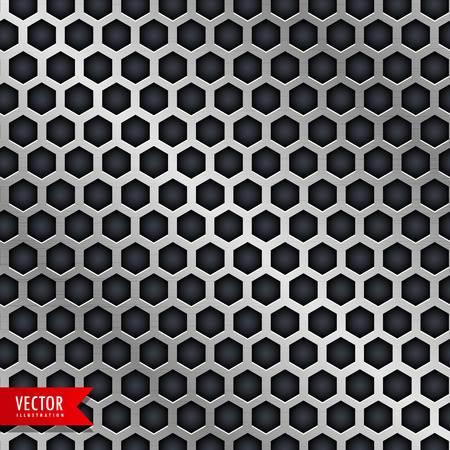 vector honeycomb pattern design in metallic styleのイラスト素材