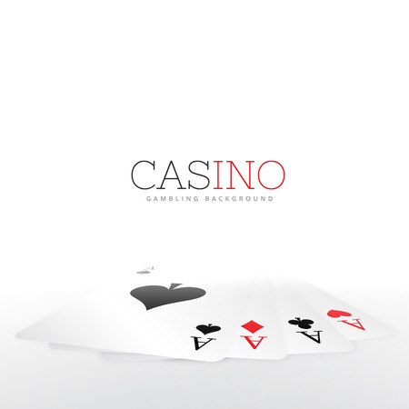 playing card set on white backgroundのイラスト素材