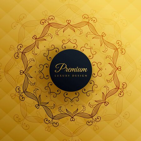 premium golden mandala decoration backgroundのイラスト素材