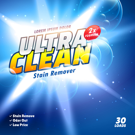 detergent and cleaning product packaging design in vectorのイラスト素材