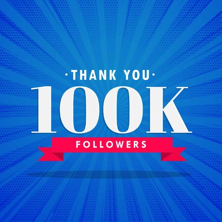 social media thank you followers template のイラスト素材