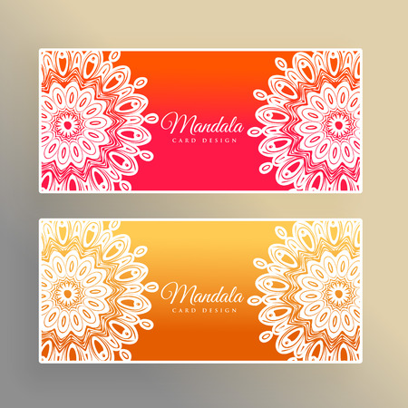 colorful mandala banners decoration backgroundのイラスト素材