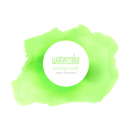 Green watercolor stain vector backgroundのイラスト素材