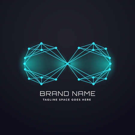 techno digital infinity logo design conceptのイラスト素材
