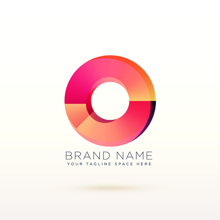 abstract circle shiny logo concept designのイラスト素材