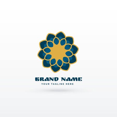 modern islamic flower style pattern logo concept designのイラスト素材