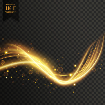 A transparent golden light effect vector.のイラスト素材