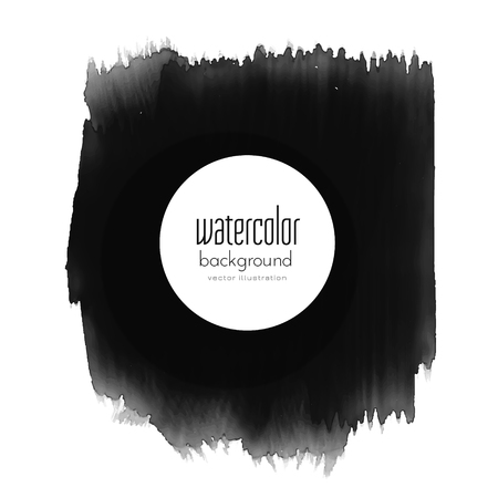 black grunge paint stroke vector backgroundのイラスト素材