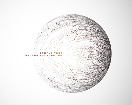 Futuristic technology network lines abstract backgroundのイラスト素材