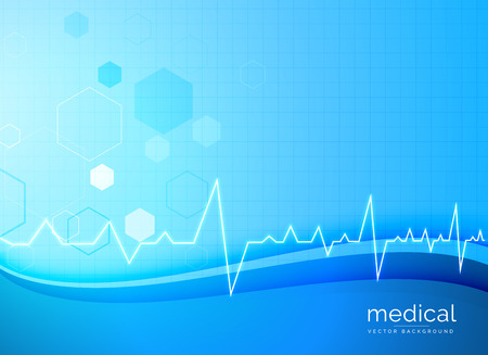 medical background with blue wavy shapeのイラスト素材