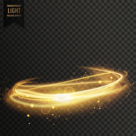 golden abstract transparent light effect backgroundのイラスト素材