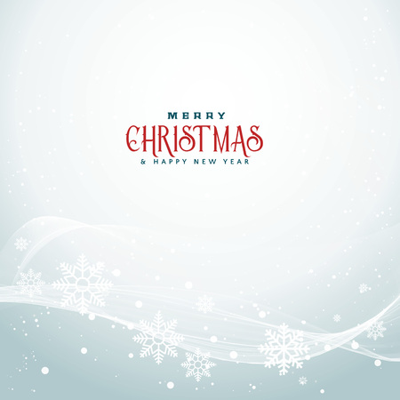 beautiful christmas season background with wavy flowing  snowflakesのイラスト素材