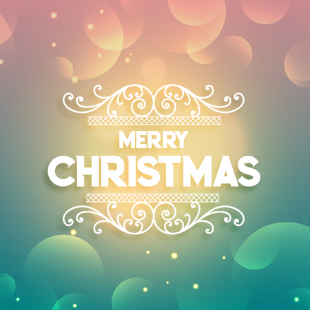 shiny merry christmas greeting colorful backgroundのイラスト素材