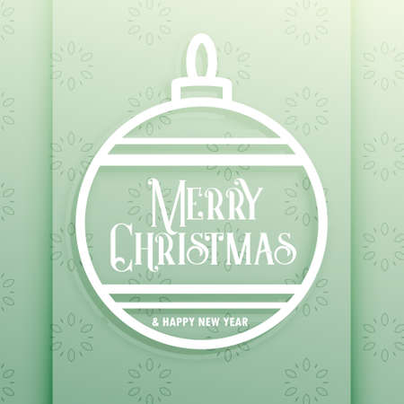 elegant christmas ball with merry christmas wishesのイラスト素材