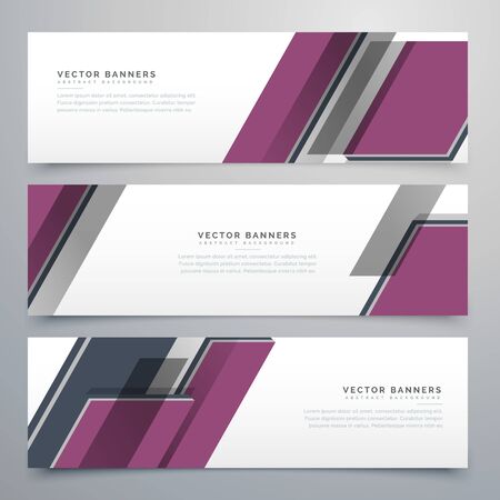 stylish geometric banners set designのイラスト素材